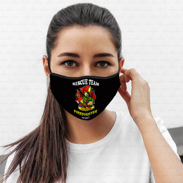 Personalized Dog Gift Idea - Rescue Firefighter Team Volunteer For Dog Lovers - Cloth Mask